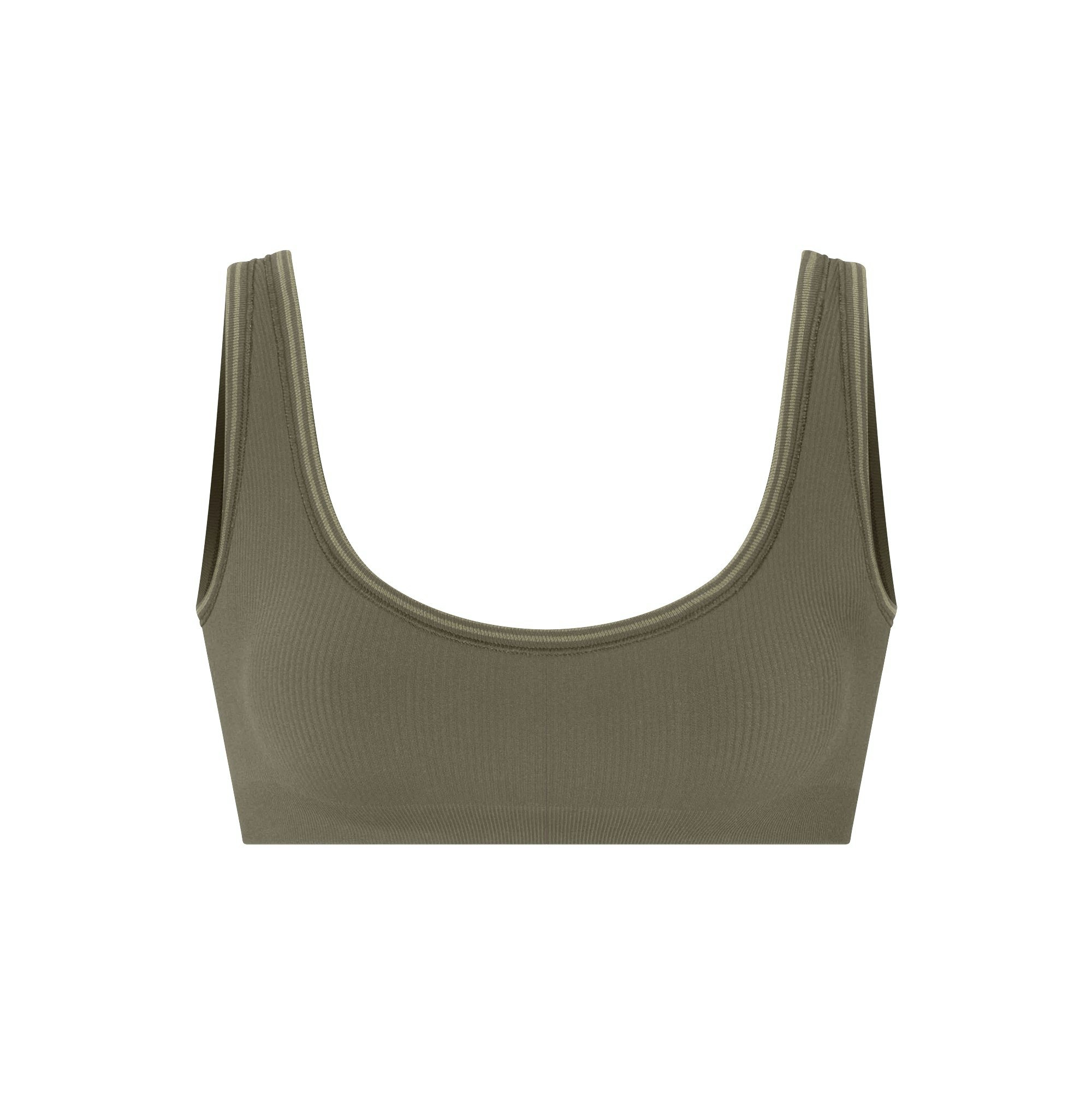 NikeSKIMS RIBBED SEAMLESS MICRO SCOOP BRA - DUSTY OAKMOSS - image 29
