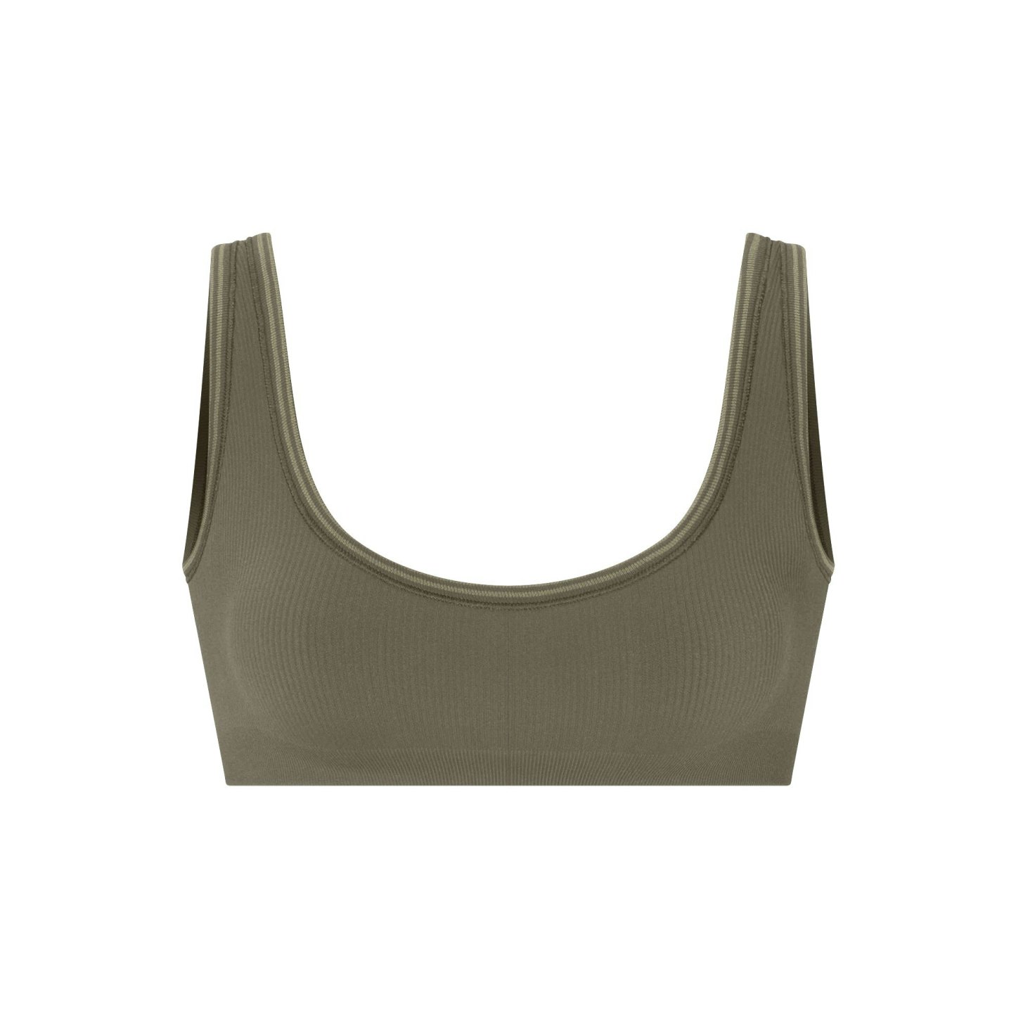 NikeSKIMS RIBBED SEAMLESS MICRO SCOOP BRA - DUSTY OAKMOSS - image 29