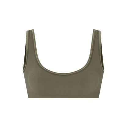 NikeSKIMS RIBBED SEAMLESS MICRO SCOOP BRA - DUSTY OAKMOSS - image 29