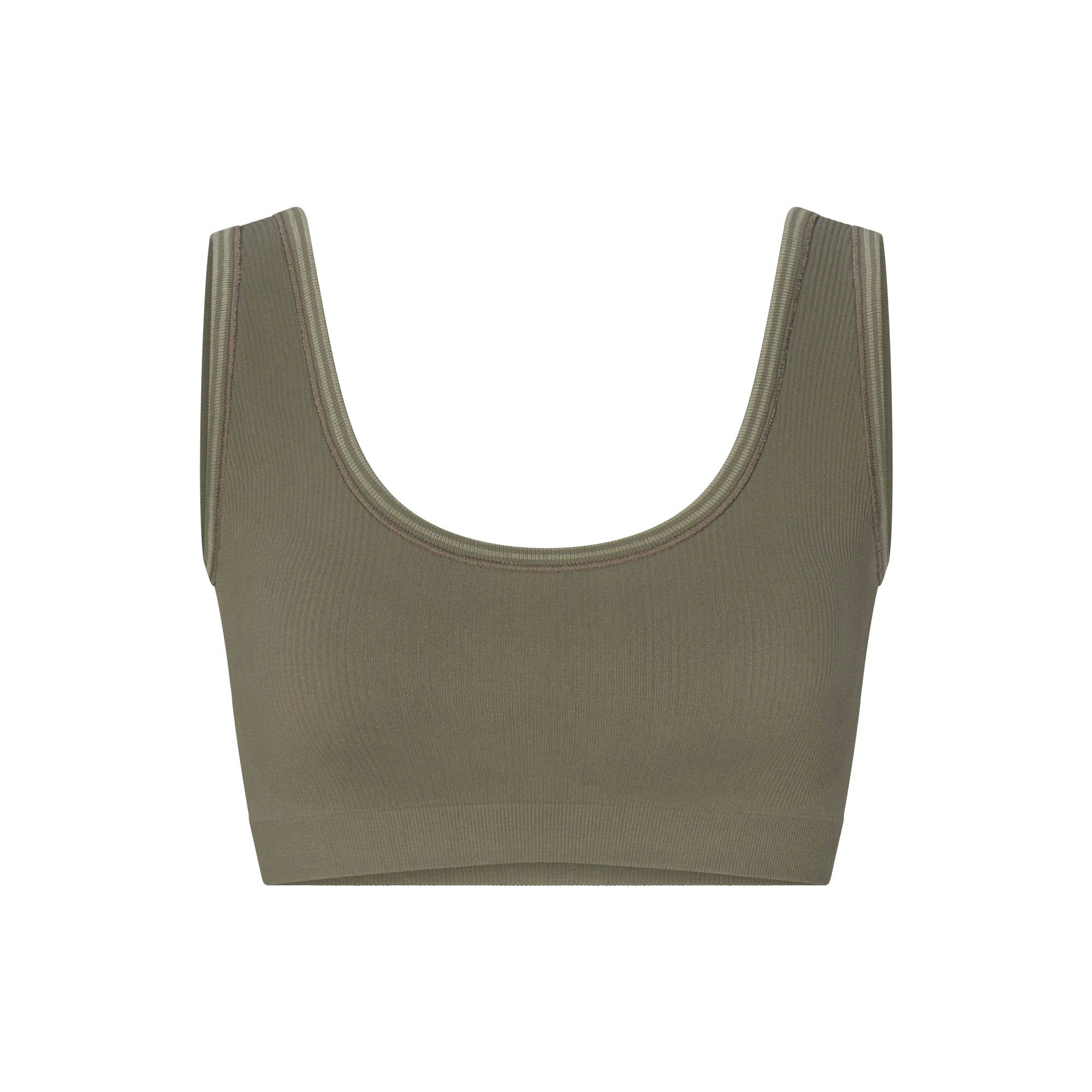 NikeSKIMS RIBBED SEAMLESS SCOOP BRA - DUSTY OAKMOSS - image 32