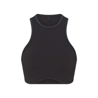 NikeSKIMS RIBBED SEAMLESS RACER FRONT BRA - OBSIDIAN - image 7