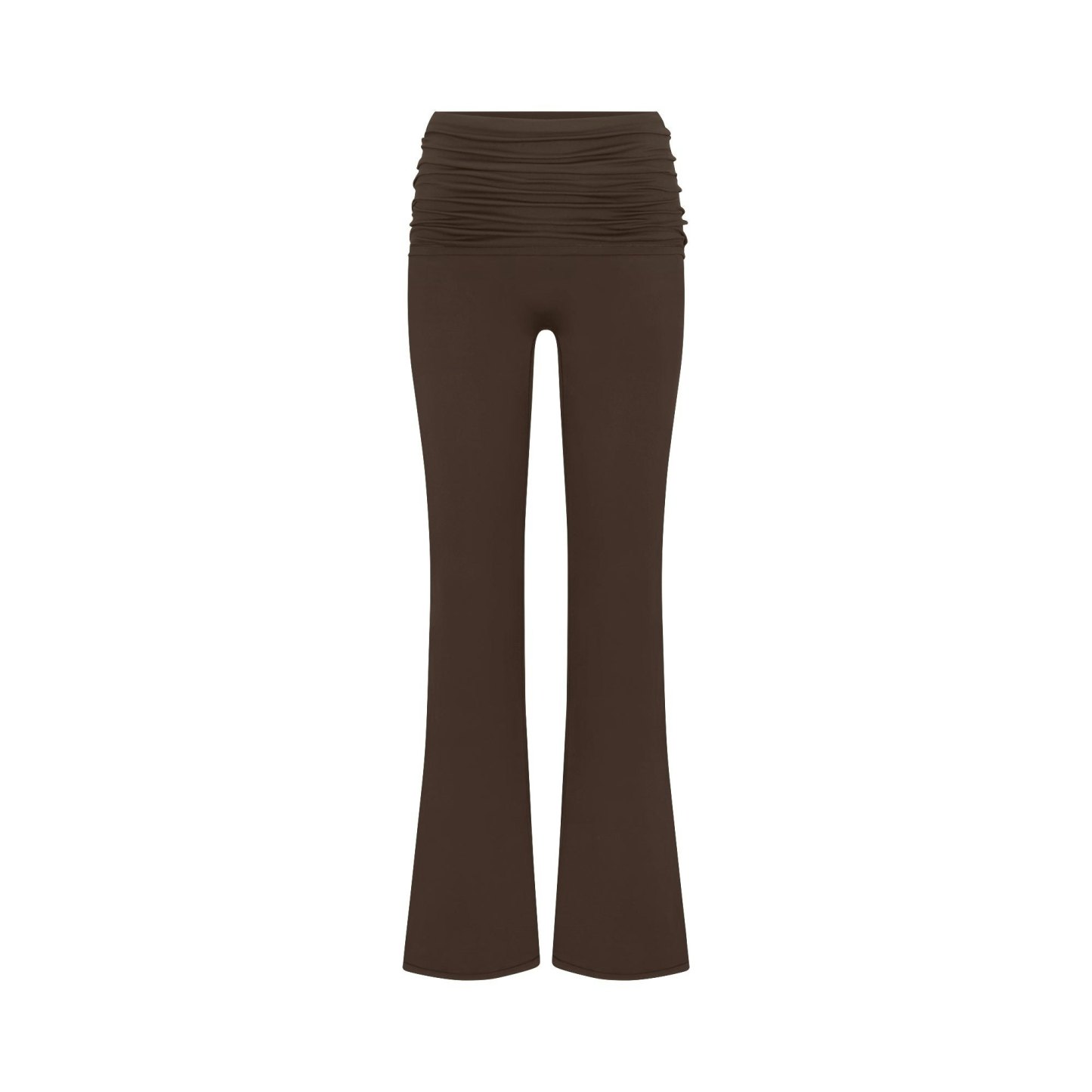 NikeSKIMS MATTE FOLDOVER SLIM FLARE LEGGING - DARK SEPIA - image 13