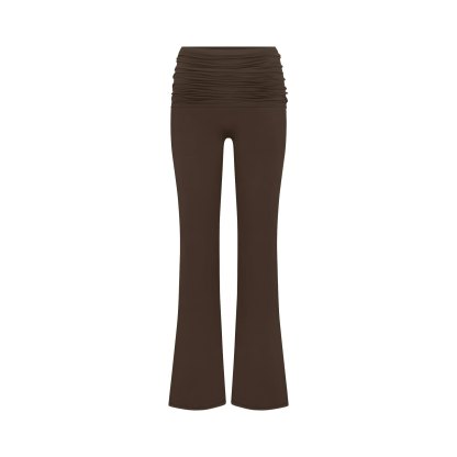 NikeSKIMS MATTE FOLDOVER SLIM FLARE LEGGING - DARK SEPIA - image 13