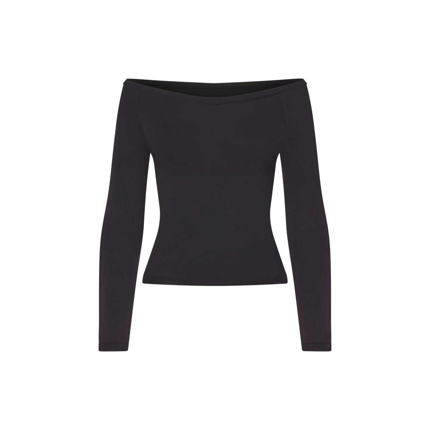 NikeSKIMS STRETCH KNIT LONG SLEEVE BOATNECK TOP - OBSIDIAN - image 8
