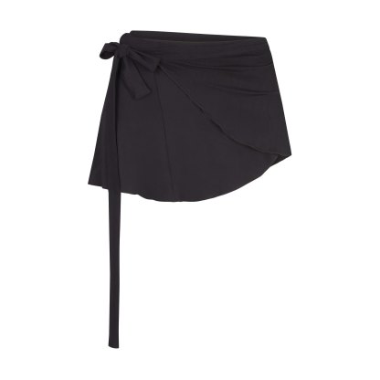 NikeSKIMS STRETCH KNIT WRAP SKIRT - OBSIDIAN - image 15