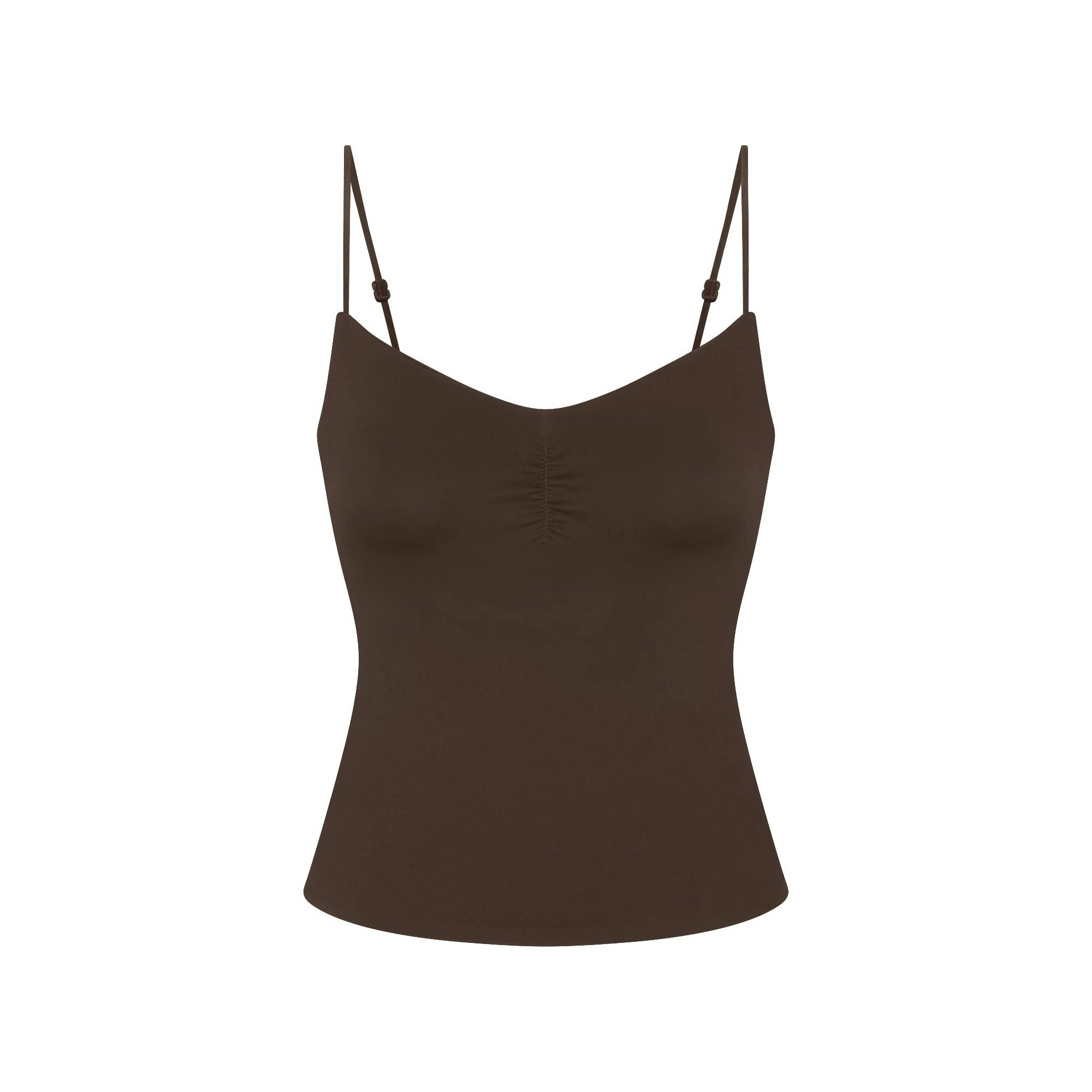 NikeSKIMS MATTE SHIRRED FRONT TANK - DARK SEPIA - image 15