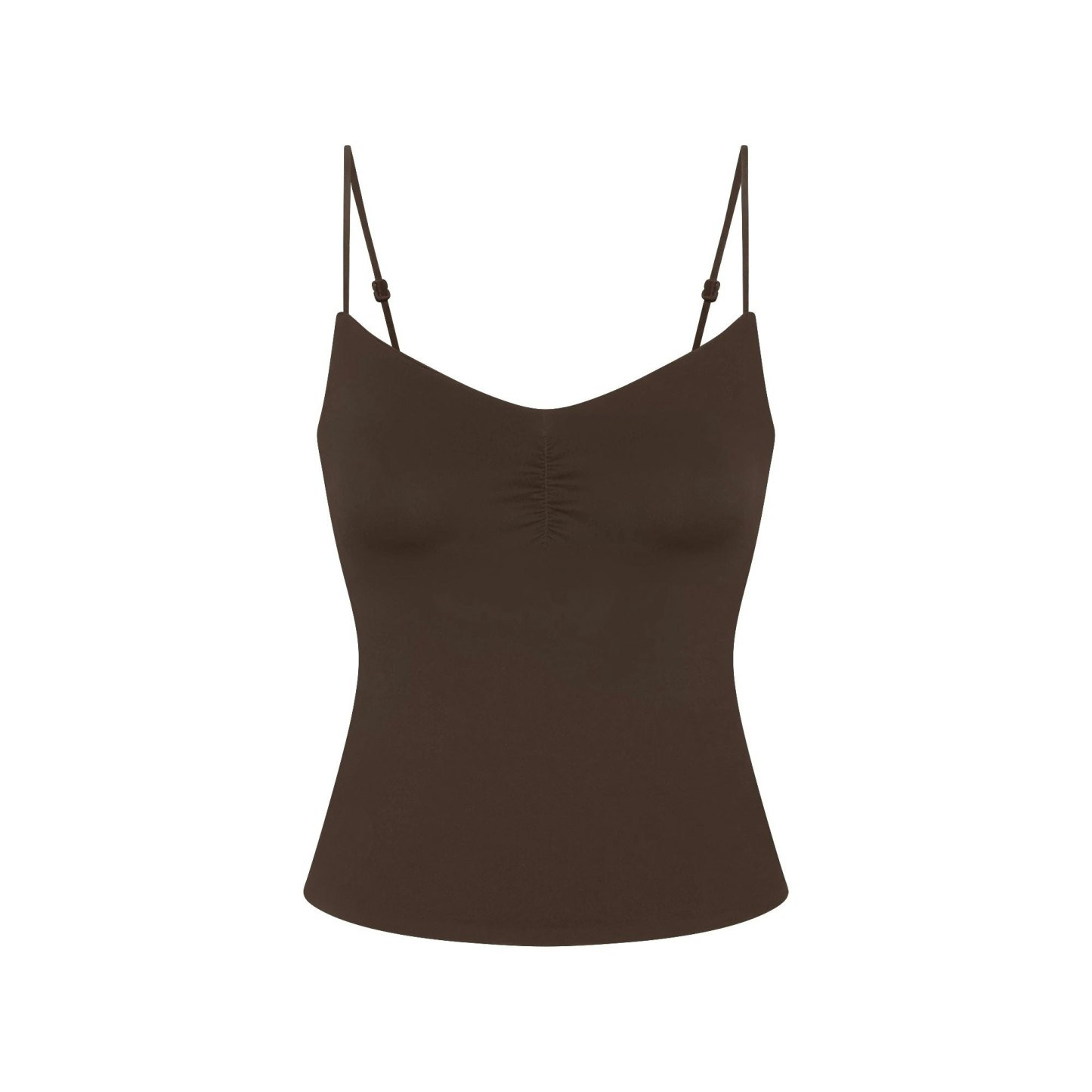 NikeSKIMS MATTE SHIRRED FRONT TANK - DARK SEPIA - image 15