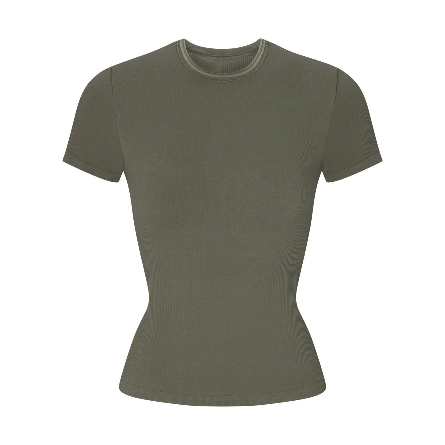 NikeSKIMS RIBBED SEAMLESS BABY TEE - DUSTY OAKMOSS - image 34