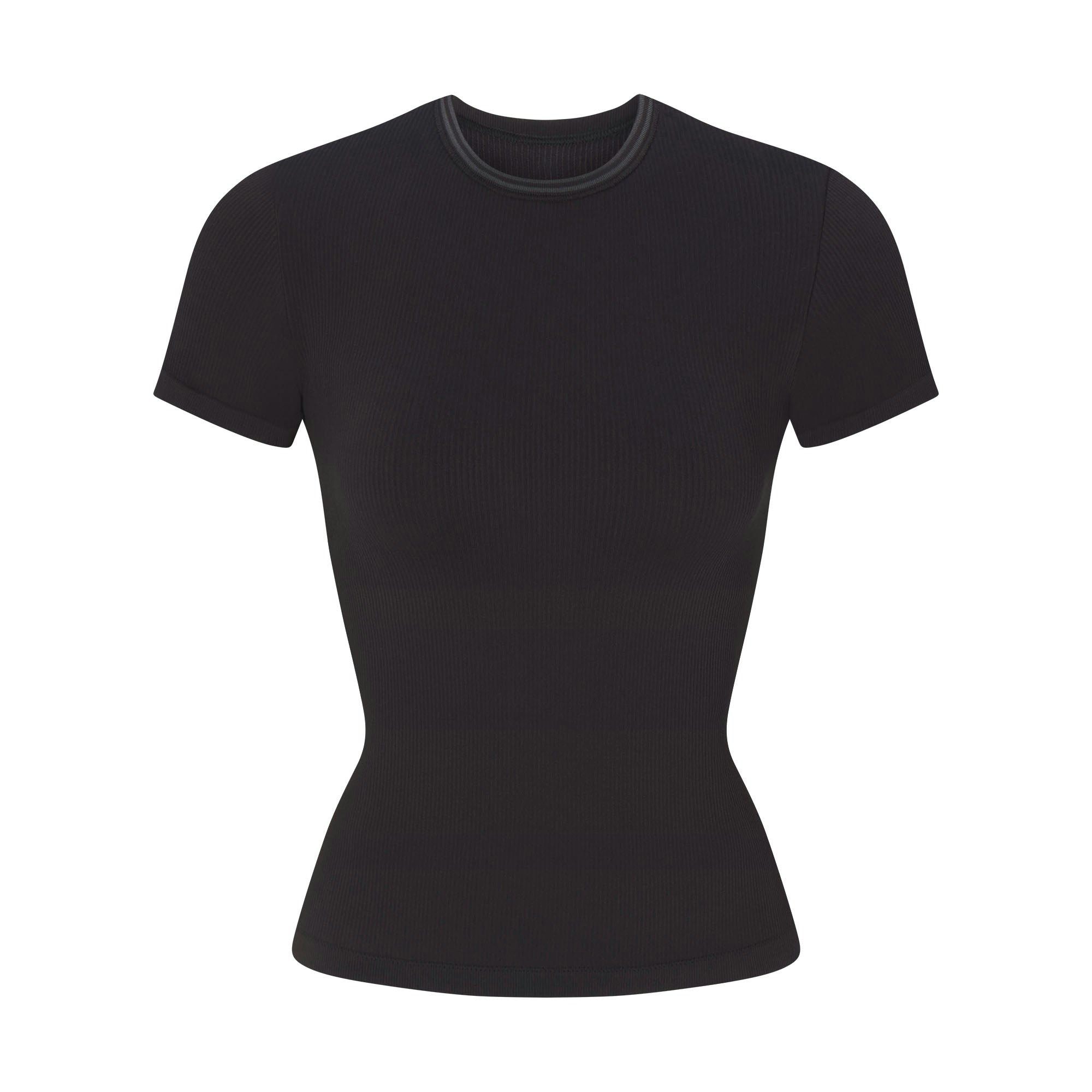 NikeSKIMS RIBBED SEAMLESS BABY TEE - OBSIDIAN - image 8