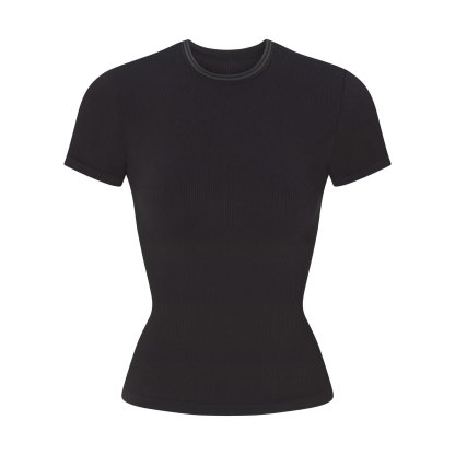 NikeSKIMS RIBBED SEAMLESS BABY TEE - OBSIDIAN - image 8