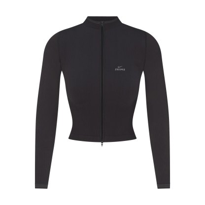 NikeSKIMS RIBBED SEAMLESS ZIP UP CROP JACKET - OBSIDIAN - image 17