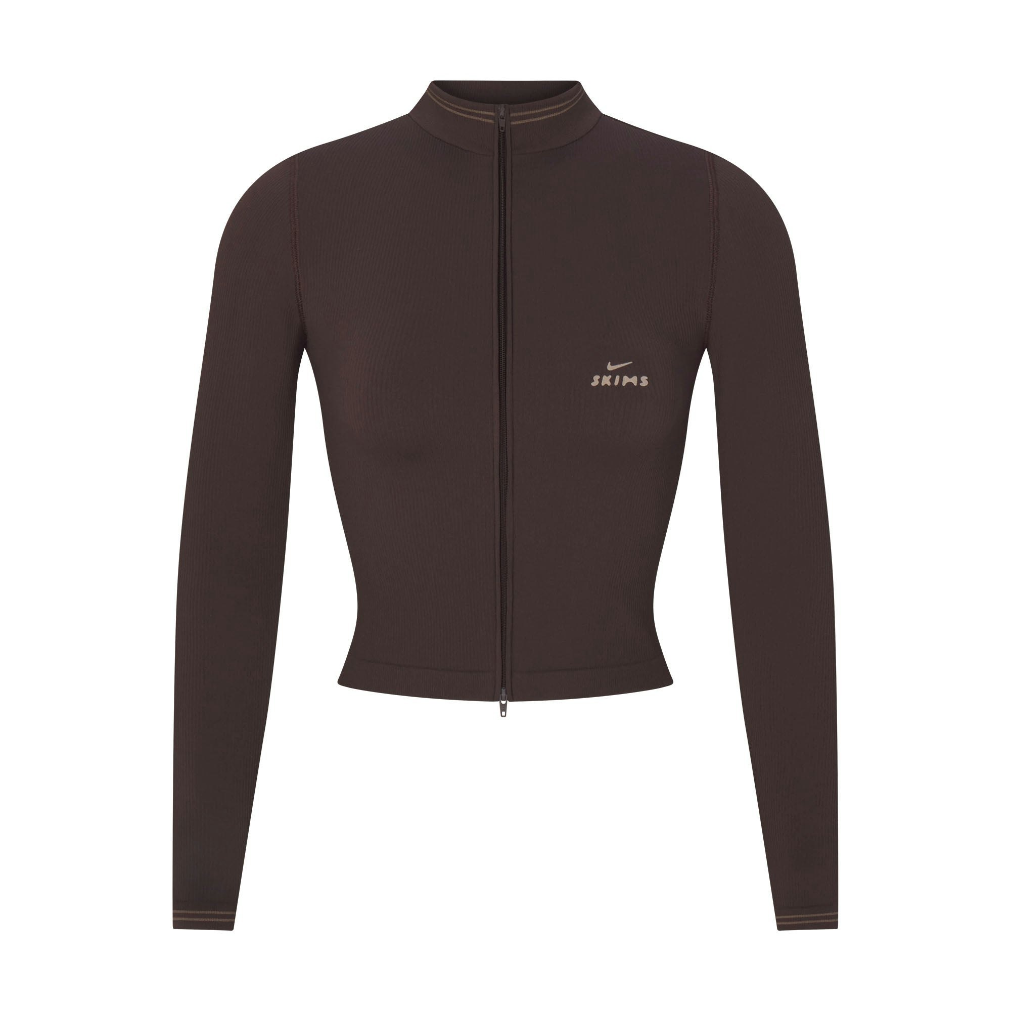 NikeSKIMS RIBBED SEAMLESS ZIP UP CROP JACKET - PHOENIX - image 8