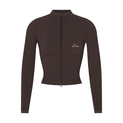 NikeSKIMS RIBBED SEAMLESS ZIP UP CROP JACKET - PHOENIX - image 8