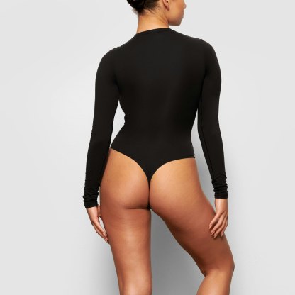 FITS EVERYBODY LONG SLEEVE CREW NECK BODYSUIT - ONYX - image 3