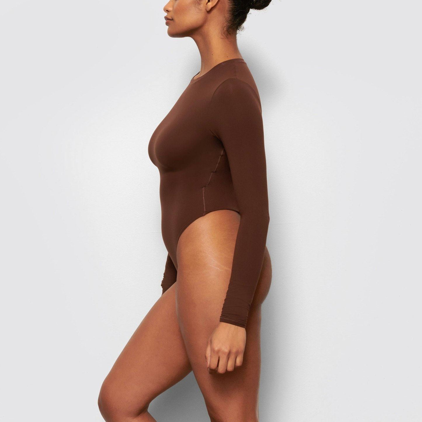 FITS EVERYBODY LONG SLEEVE CREW NECK BODYSUIT - COCOA - image 24