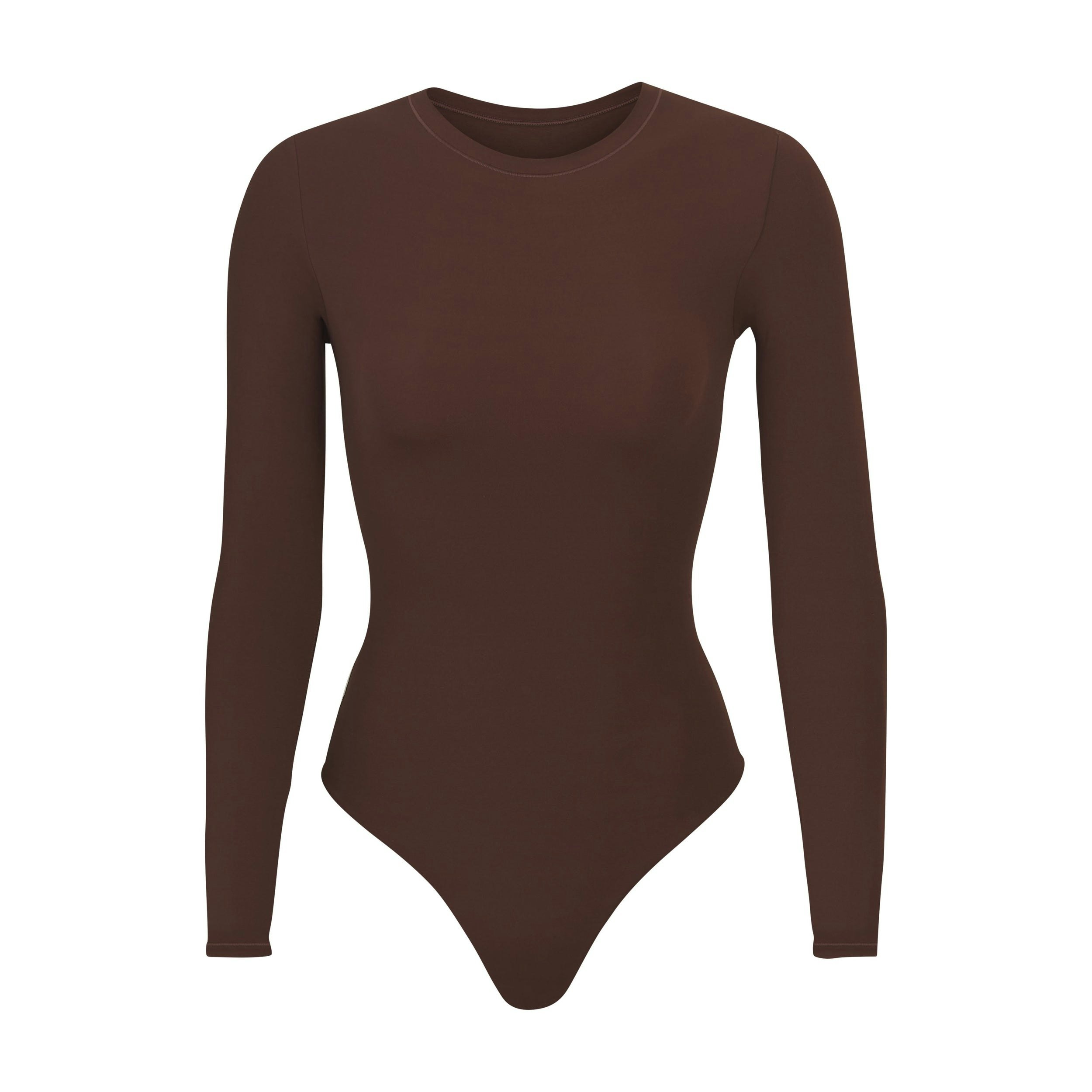 FITS EVERYBODY LONG SLEEVE CREW NECK BODYSUIT - COCOA - image 27