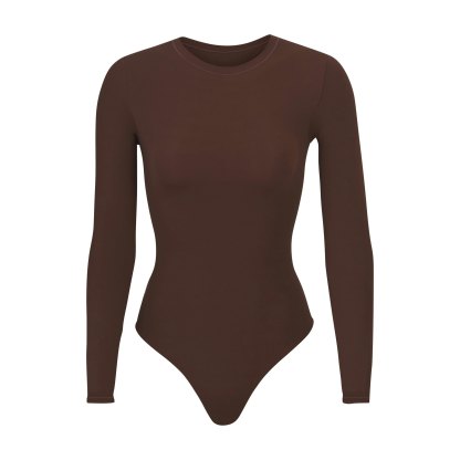 FITS EVERYBODY LONG SLEEVE CREW NECK BODYSUIT - COCOA - image 27