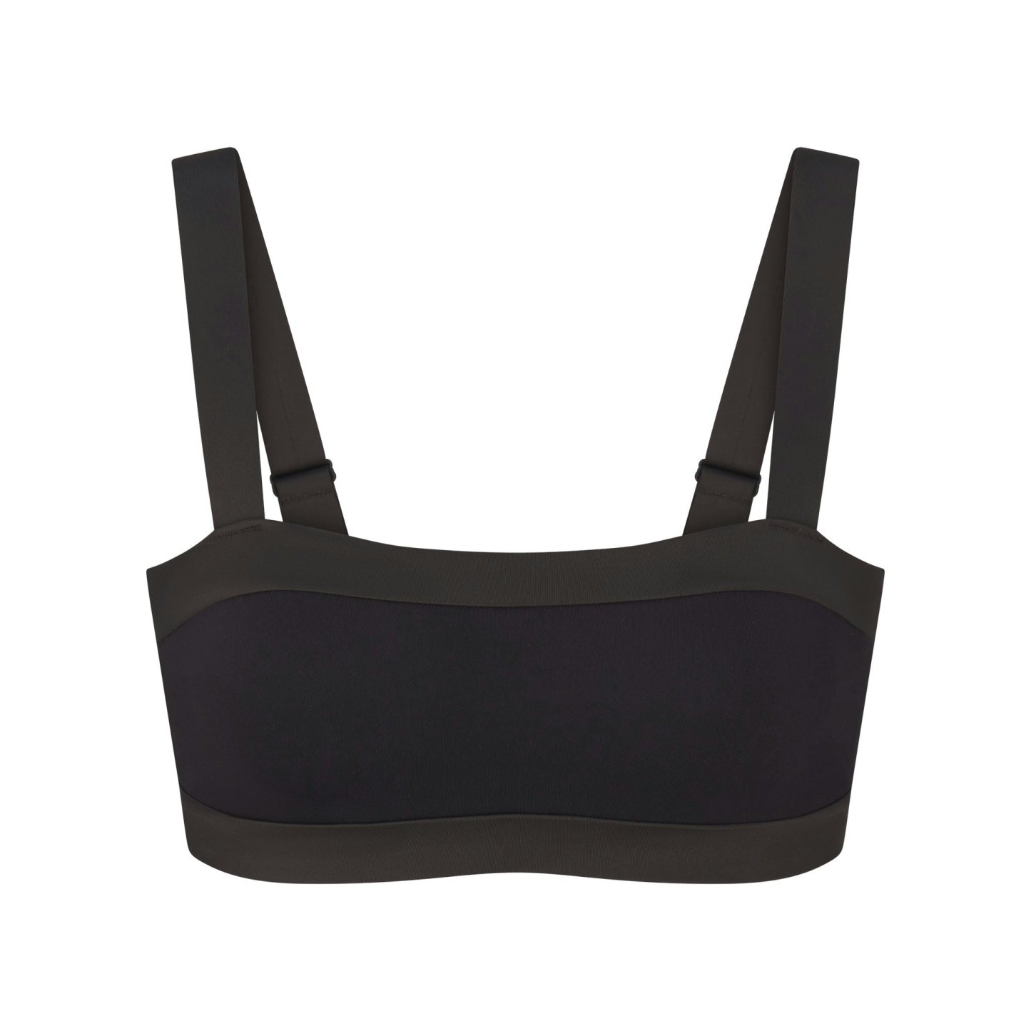 NikeSKIMS MATTE SHINE MIX STRAIGHT NECK BRA - OBSIDIAN AND IGNEOUS - image 12