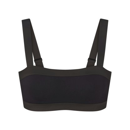 NikeSKIMS MATTE SHINE MIX STRAIGHT NECK BRA - OBSIDIAN AND IGNEOUS - image 12