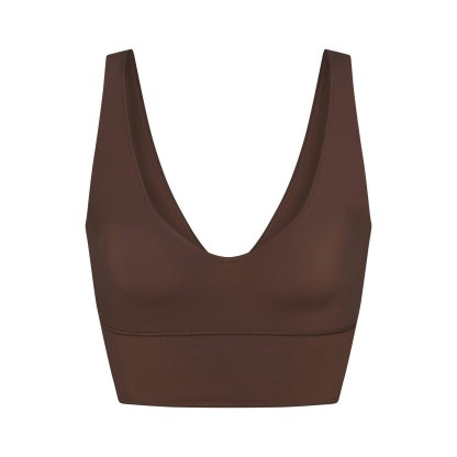 NikeSKIMS MATTE V-NECK BRA TOP - DARK SEPIA - image 21