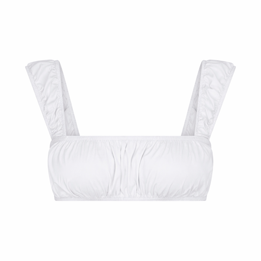 POPLIN APPAREL BRALETTE - SNOW - image 5