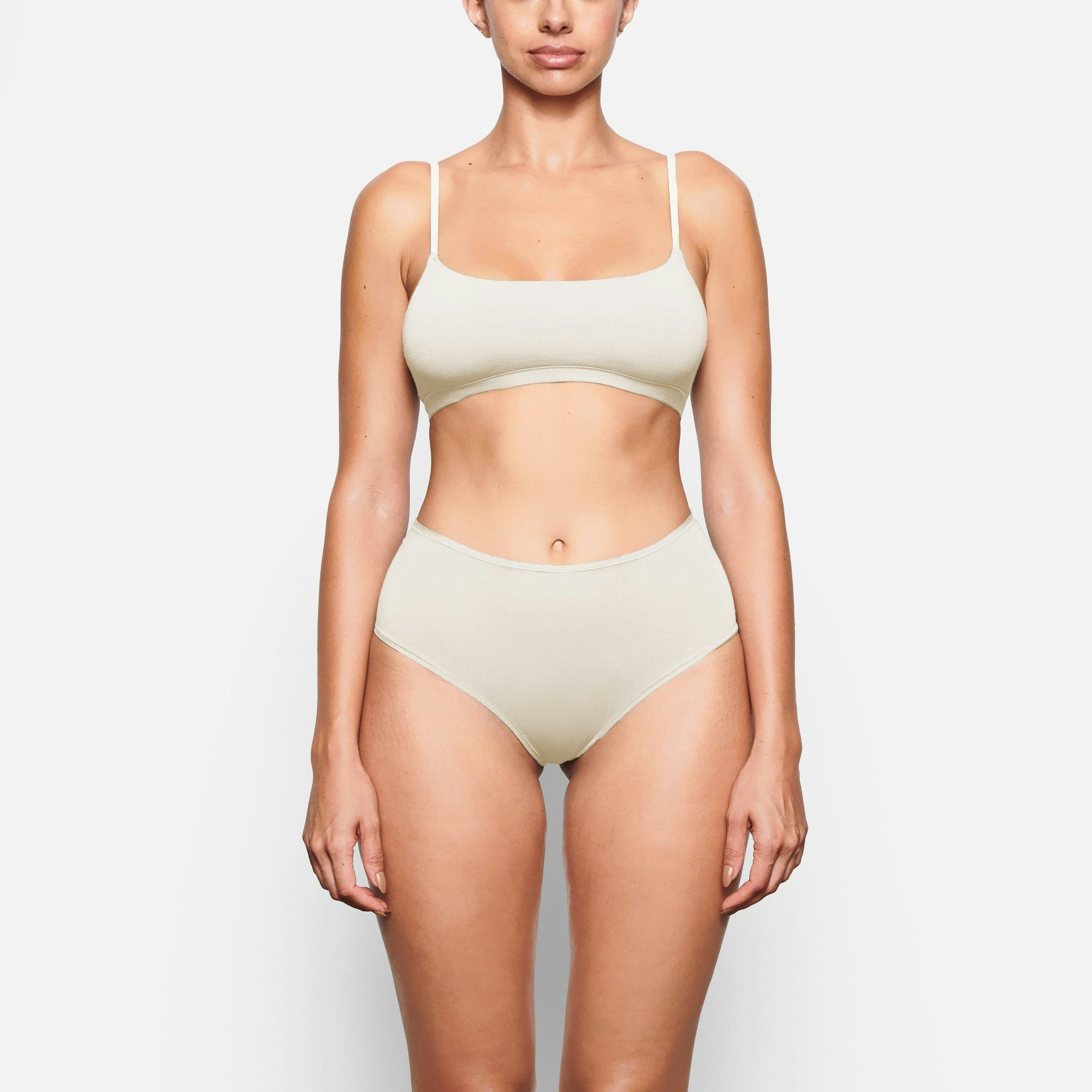 COTTON JERSEY FULL BRIEF - BONE