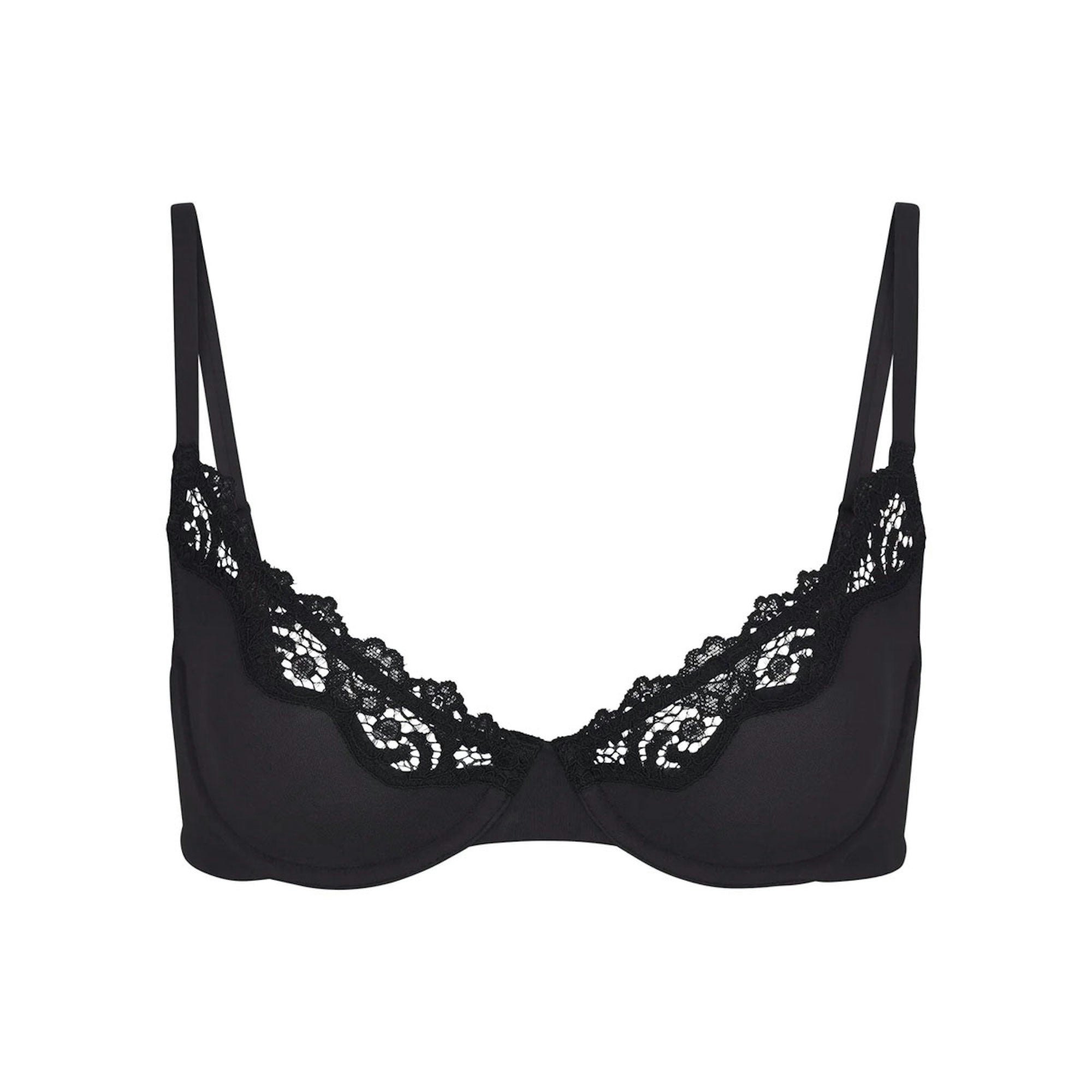 FITS EVERYBODY LACE UNLINED SCOOP BRA - ONYX - image 5