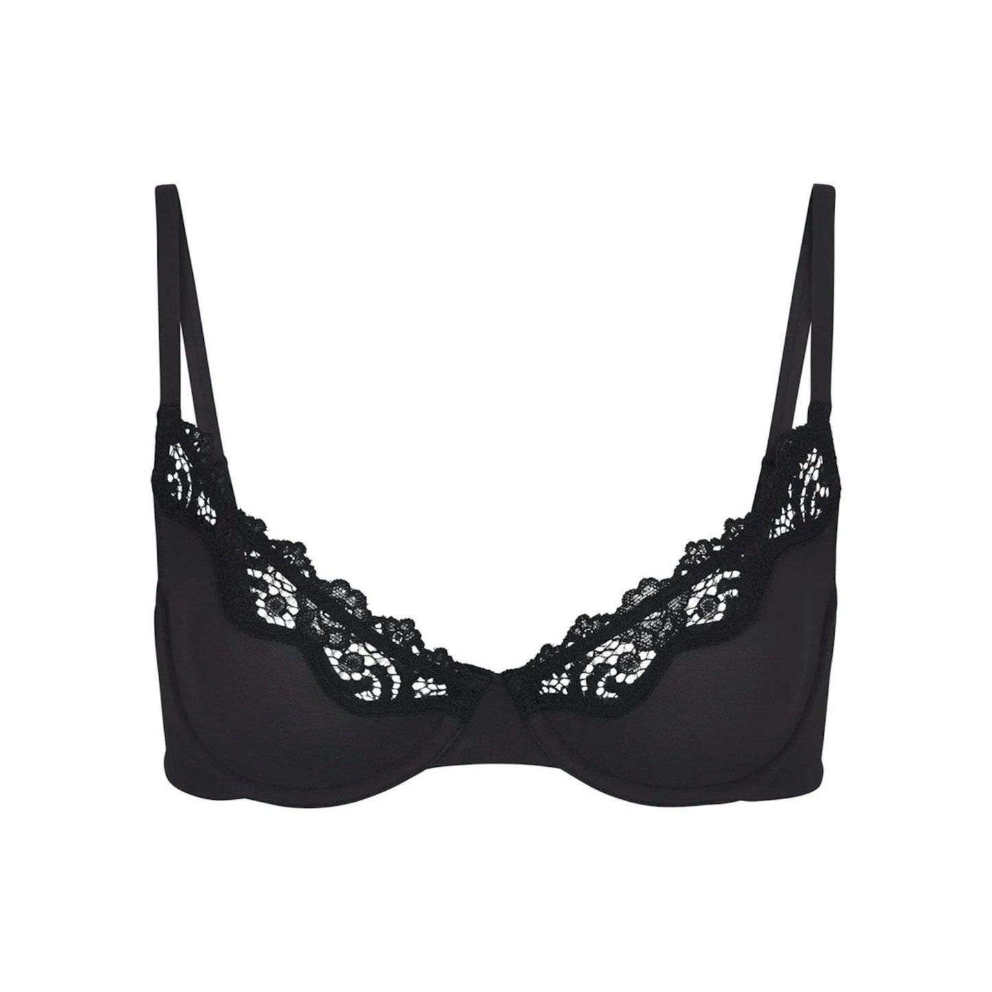 FITS EVERYBODY LACE UNLINED SCOOP BRA - ONYX - image 5