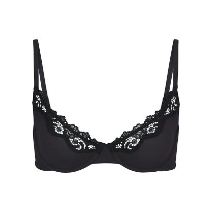 FITS EVERYBODY LACE UNLINED SCOOP BRA - ONYX - image 5