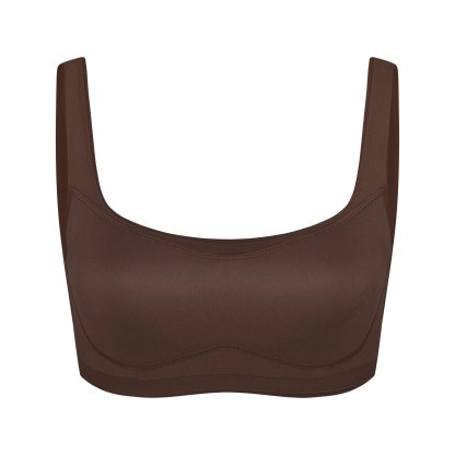 NikeSKIMS MATTE SCOOP NECK BRA - DARK SEPIA - image 24