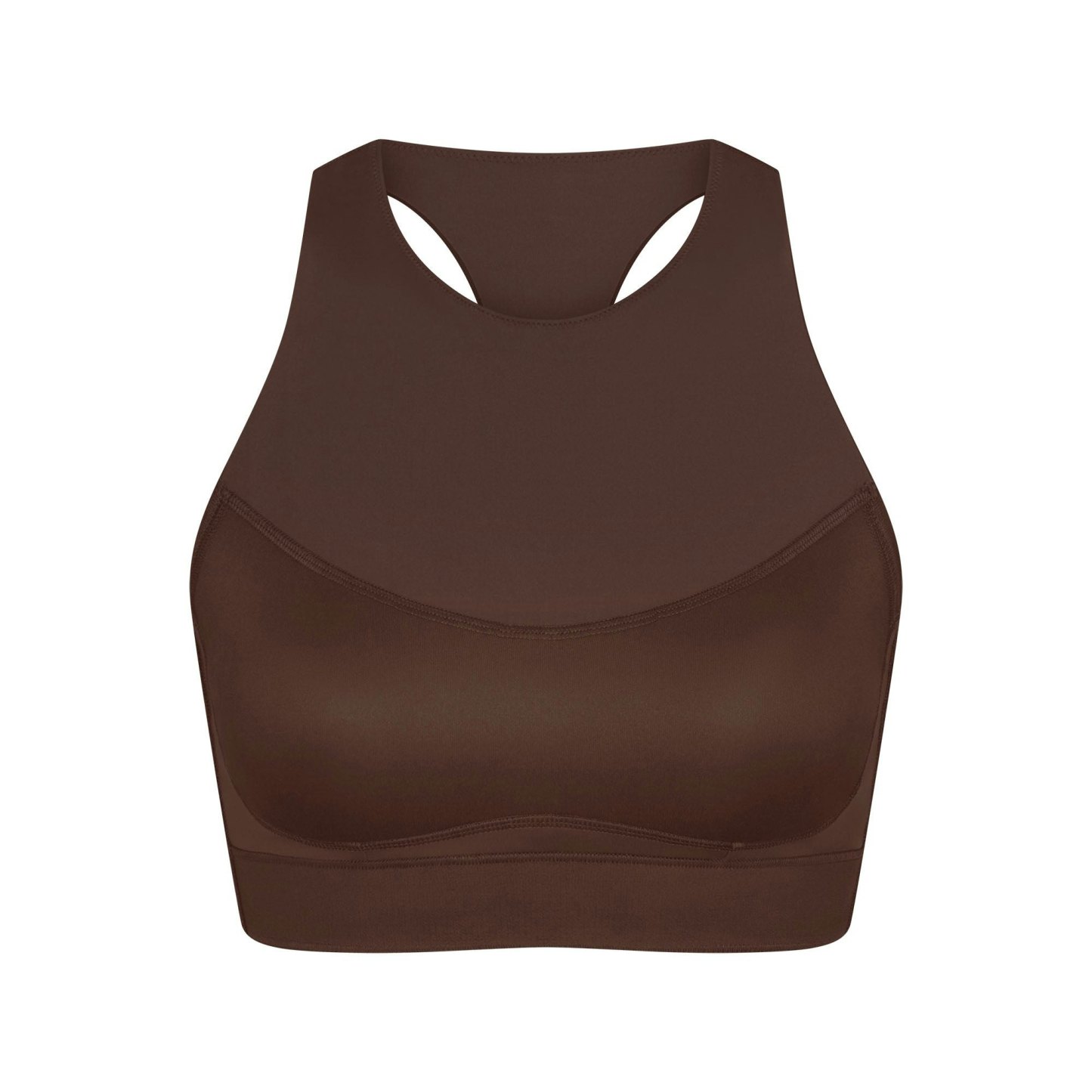 NikeSKIMS MATTE HIGH NECK BRA - DARK SEPIA - image 19