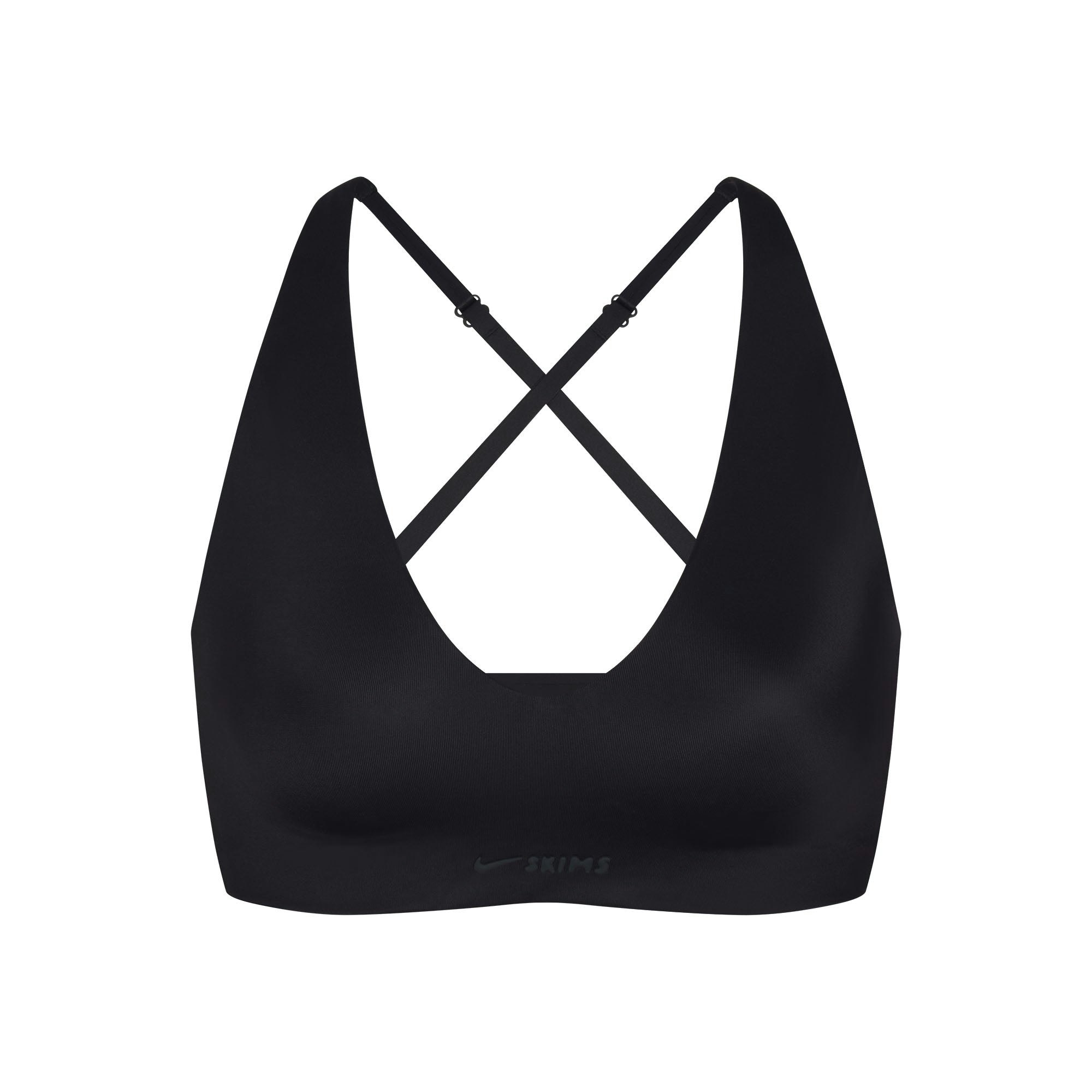 NikeSKIMS SHINE V-NECK BRA - OBSIDIAN - image 6