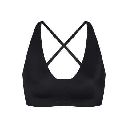 NikeSKIMS SHINE V-NECK BRA - OBSIDIAN - image 6