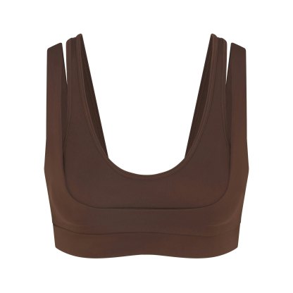 NikeSKIMS MATTE DOUBLE STRAP SCOOP BRA - DARK SEPIA - image 13