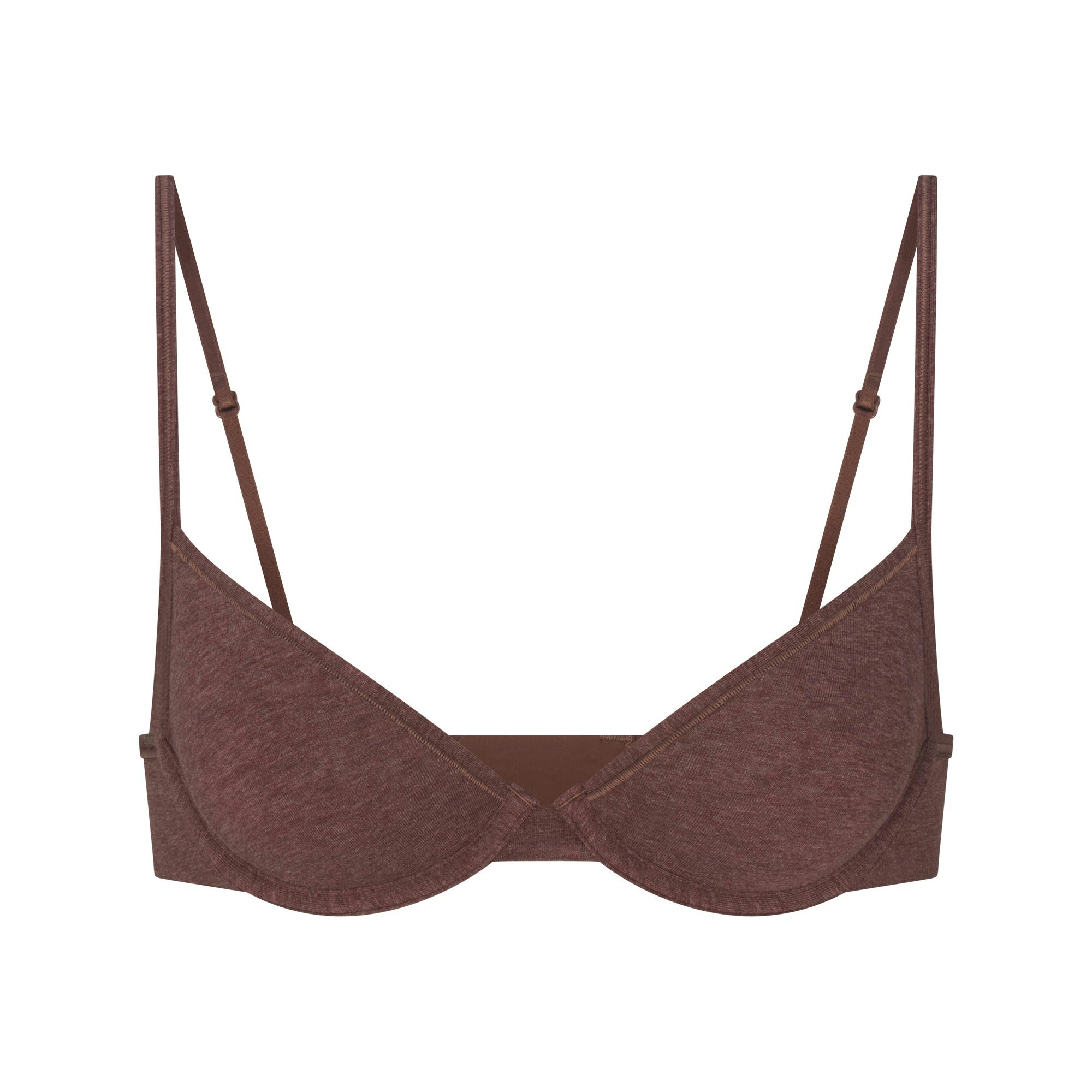 EVERYDAY COTTON UNLINED DEMI BRA - COCOA HEATHER - image 31