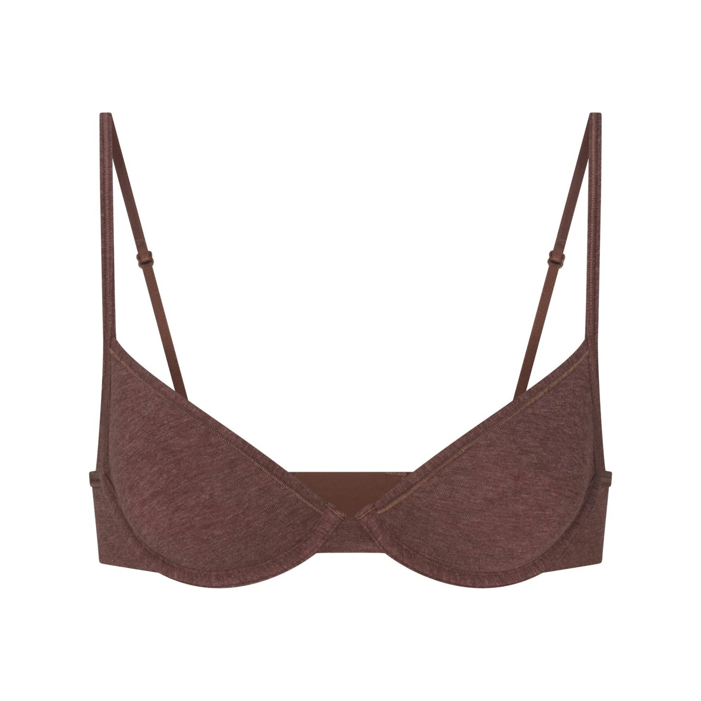 EVERYDAY COTTON UNLINED DEMI BRA - COCOA HEATHER - image 31