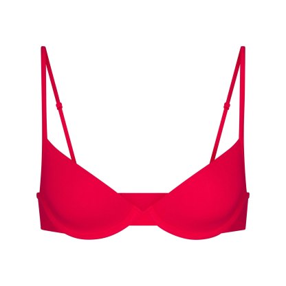 EVERYDAY COTTON UNLINED DEMI BRA - CARMINE - image 4