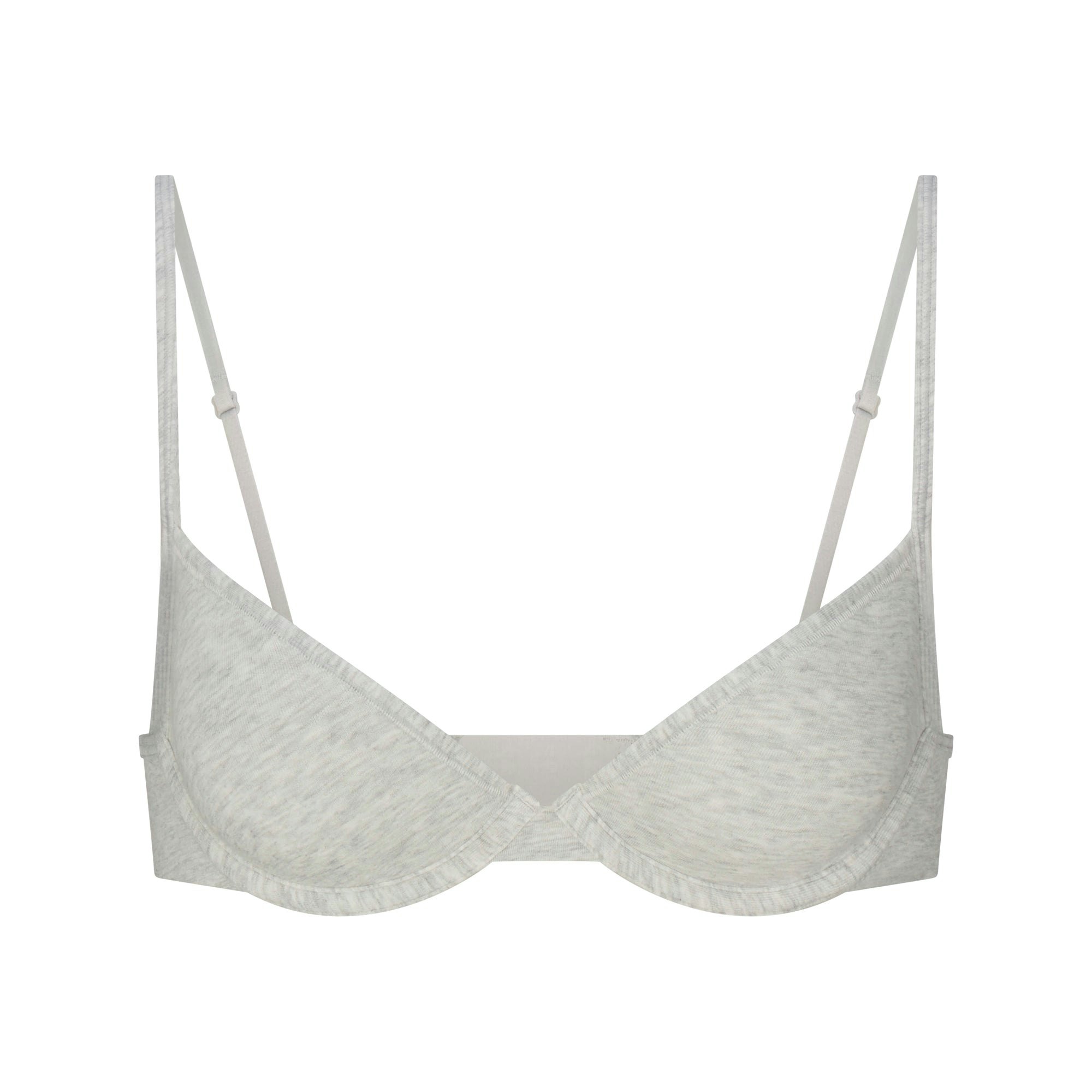 EVERYDAY COTTON UNLINED DEMI BRA - LIGHT HEATHER GREY - image 14