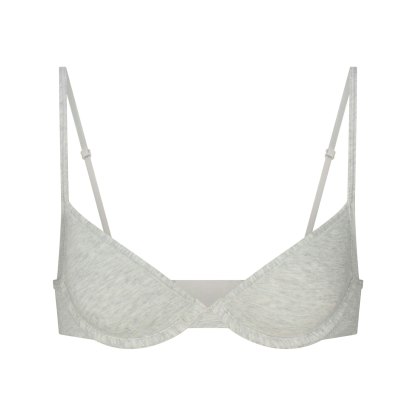 EVERYDAY COTTON UNLINED DEMI BRA - LIGHT HEATHER GREY - image 14