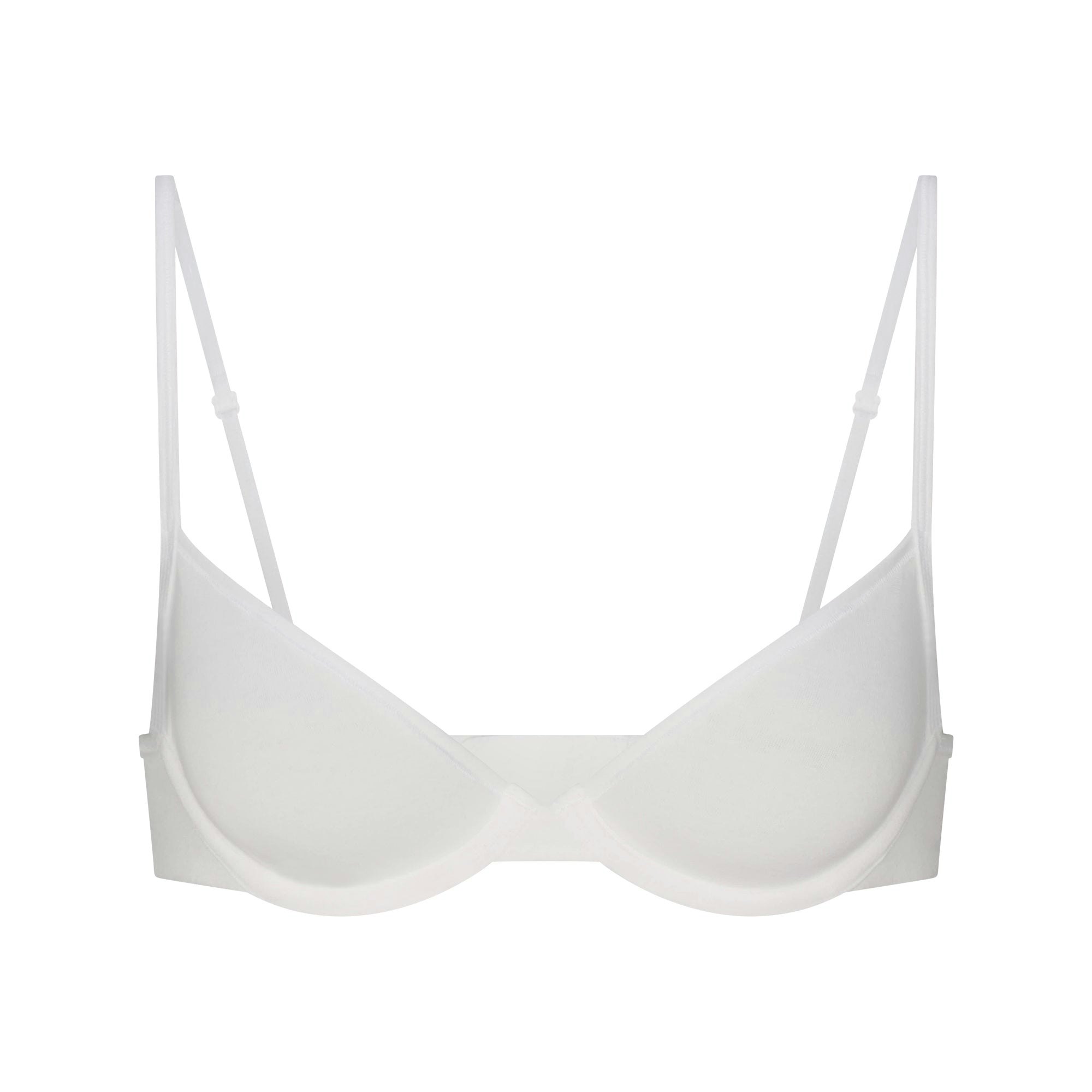 EVERYDAY COTTON UNLINED DEMI BRA - SNOW - image 9