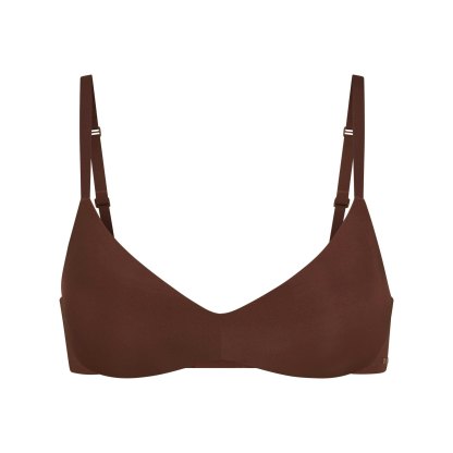 WIRELESS FORM PUSH-UP PLUNGE BRA - COCOA - image 21