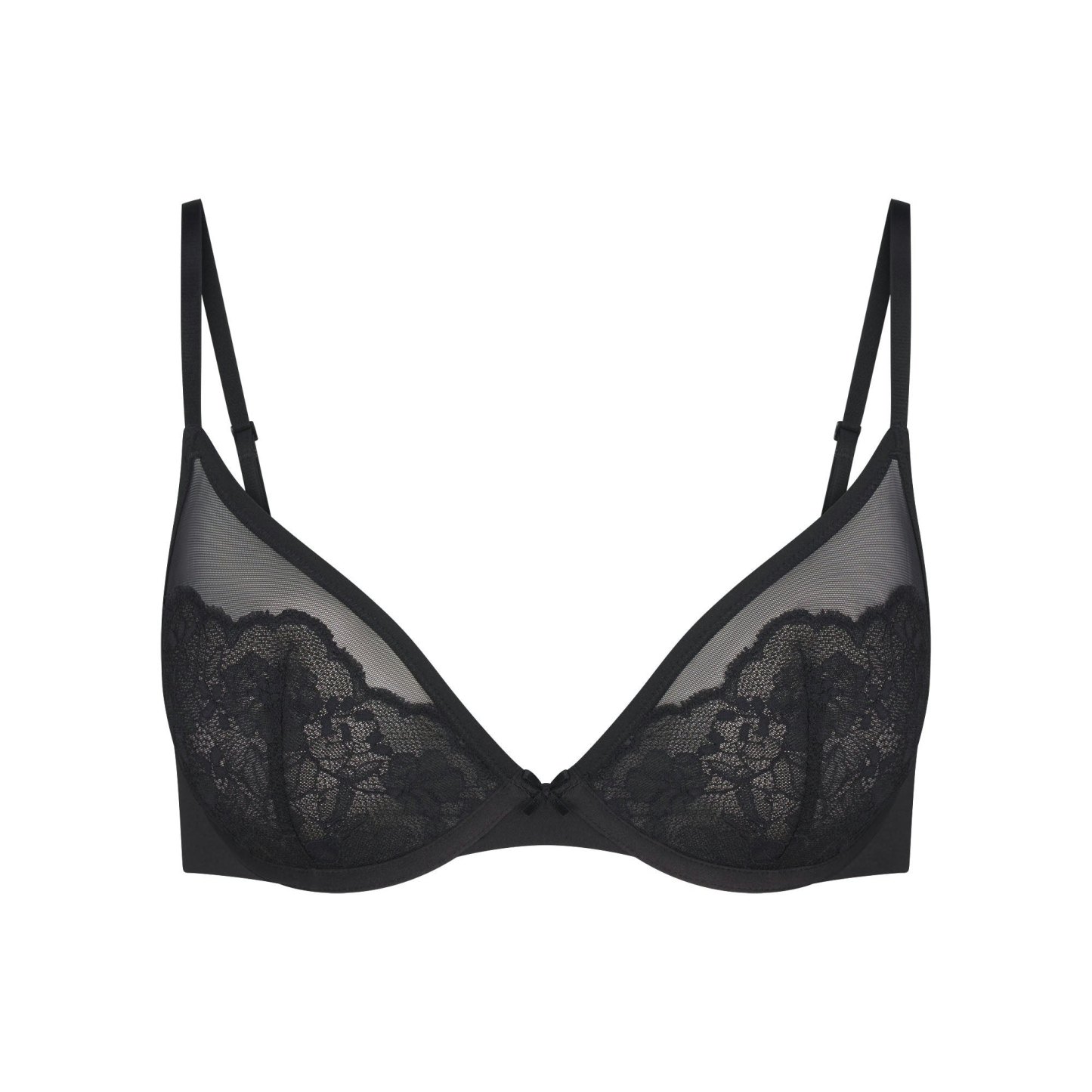 SKIMS LACE UNLINED DEMI BRA - ONYX - image 10