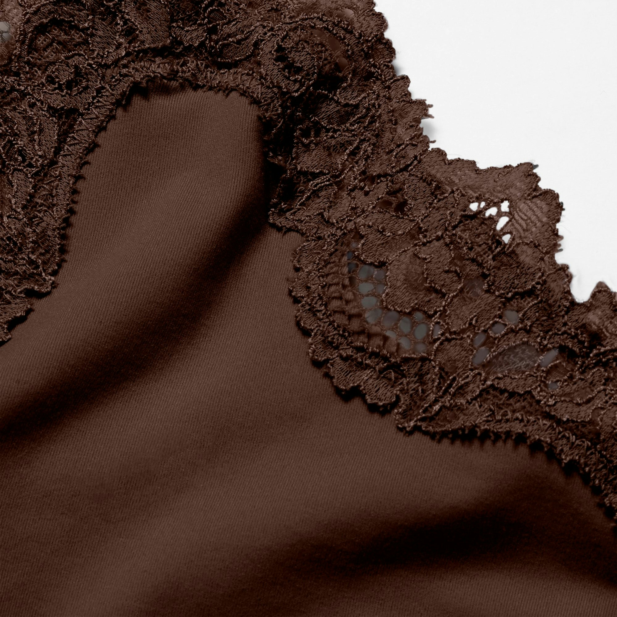 FITS EVERYBODY LACE TRIANGLE CAMI - ESPRESSO - image 9