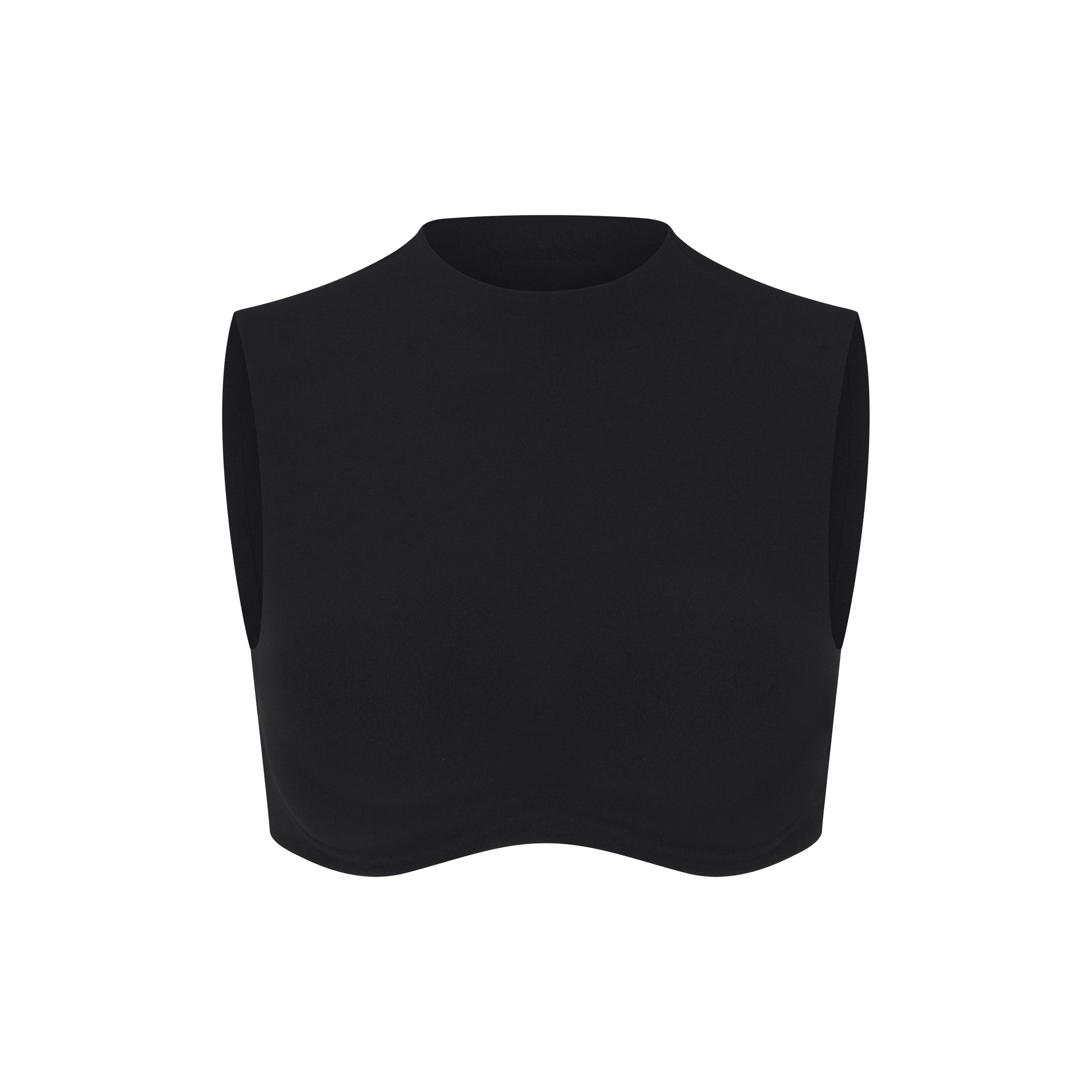 NikeSKIMS STUDIO STRETCH MOCK NECK BRA TOP - OBSIDIAN - image 11