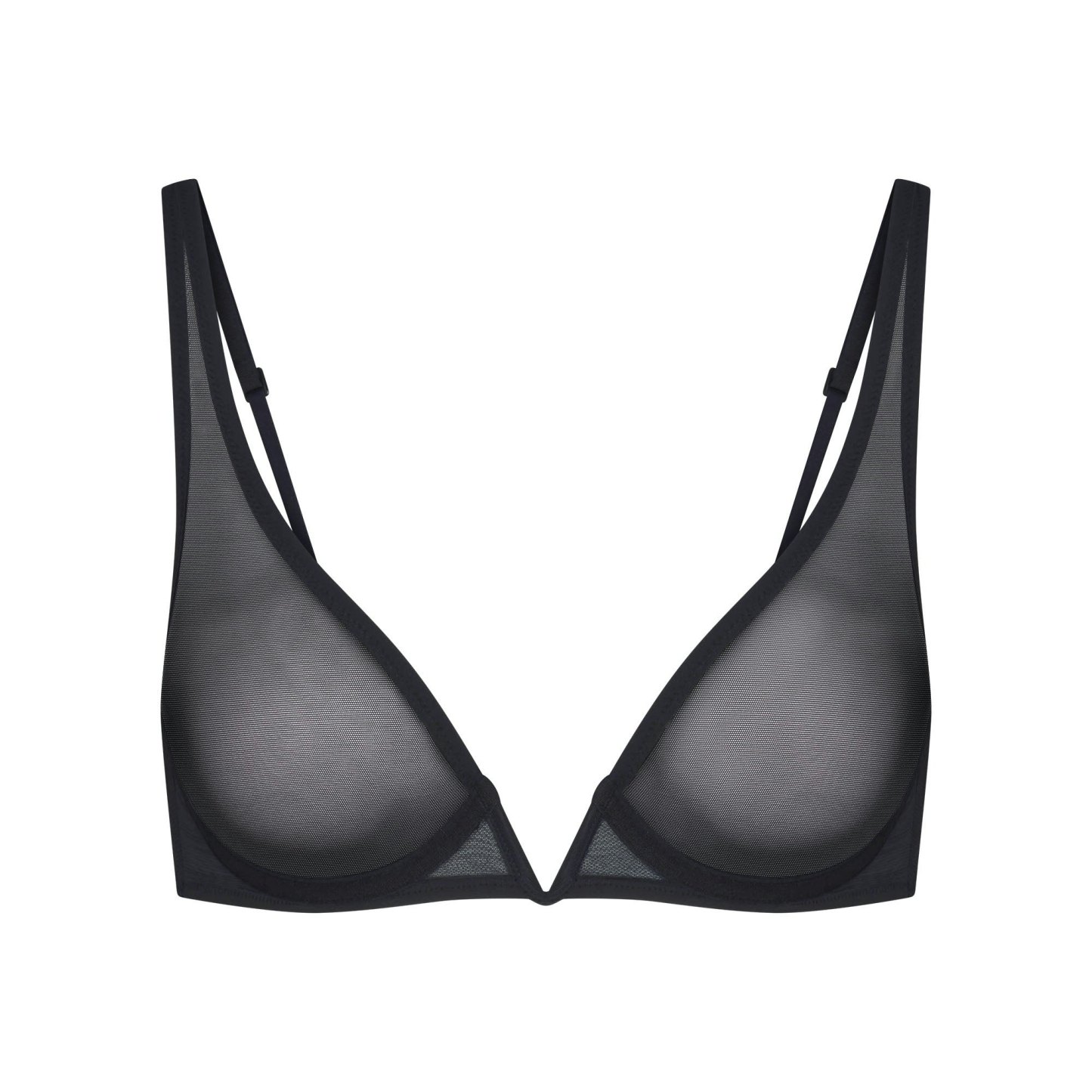 ULTRA FINE MESH DEEP PLUNGE BRA - OBSIDIAN - image 4