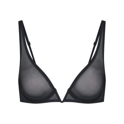 ULTRA FINE MESH DEEP PLUNGE BRA - OBSIDIAN - image 4