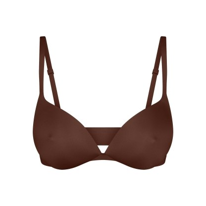 SKIMS ULTIMATE NIPPLE WIRELESS PUSH-UP BRA - COCOA - image 26