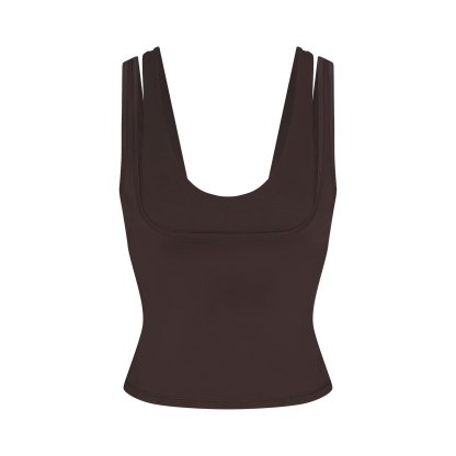 NikeSKIMS MATTE DOUBLE STRAP SCOOP TANK - DARK SEPIA - image 8