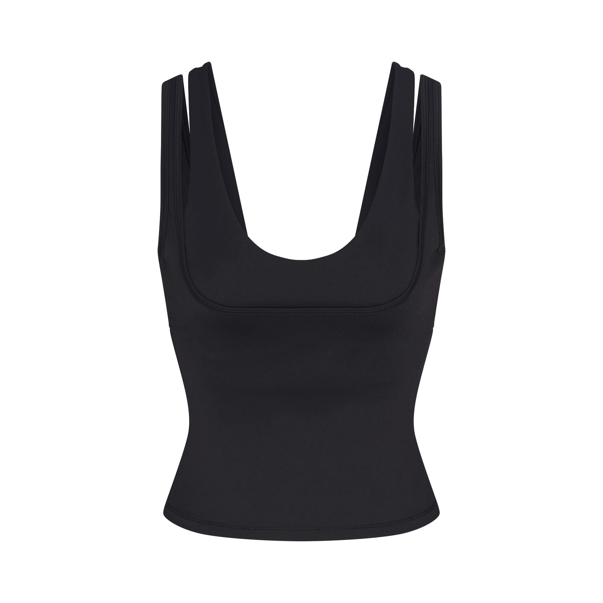 NikeSKIMS MATTE DOUBLE STRAP SCOOP TANK - OBSIDIAN - image 25
