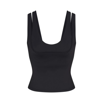 NikeSKIMS MATTE DOUBLE STRAP SCOOP TANK - OBSIDIAN - image 25